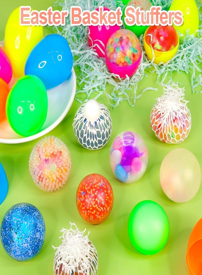 AMENON 12 Pack 3.5" Prefilled Easter Eggs with Squishy Toys,12 Styles Stress Balls for Kids Boys Girls,Stress Relief Squeeze Fidget Toys for Easter Basket Essential Stuffers,Hunt Party Favors Gifts - Image 4
